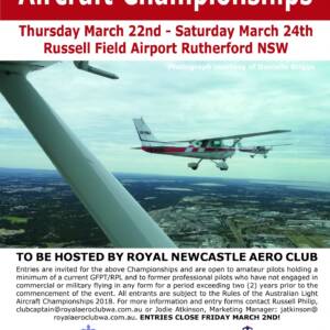 2018 Australian Light Aircraft Championships – Entries open until March 2nd