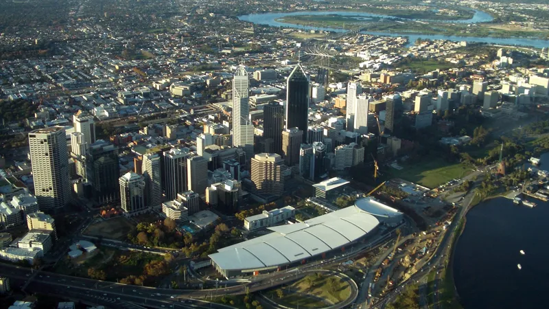 Perth From Above Bird's Eye View